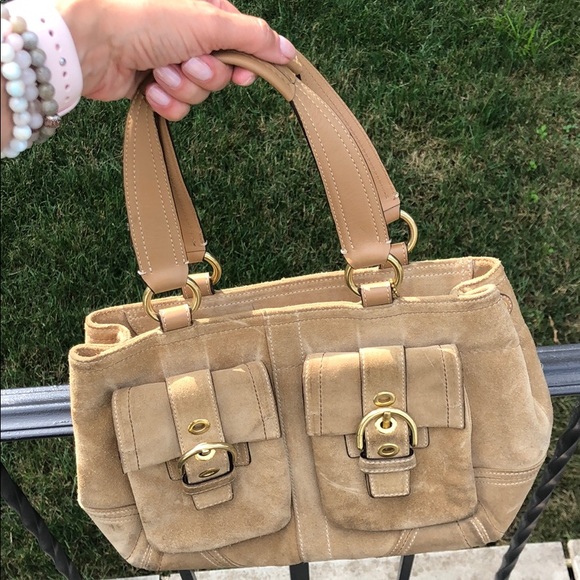 Coach Bag in tan suede - Picture 8 of 8